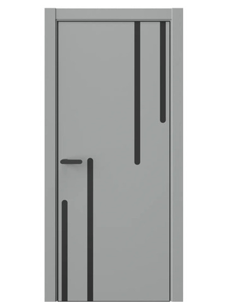 Двери WestStyle  "IN М3" Серая Гавань /молдинг /алюм.кромка  ДГ