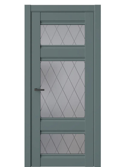 Двери WestStyle  "ChЕ 10" Нефритовый Сад/ графит сатинат  ДО