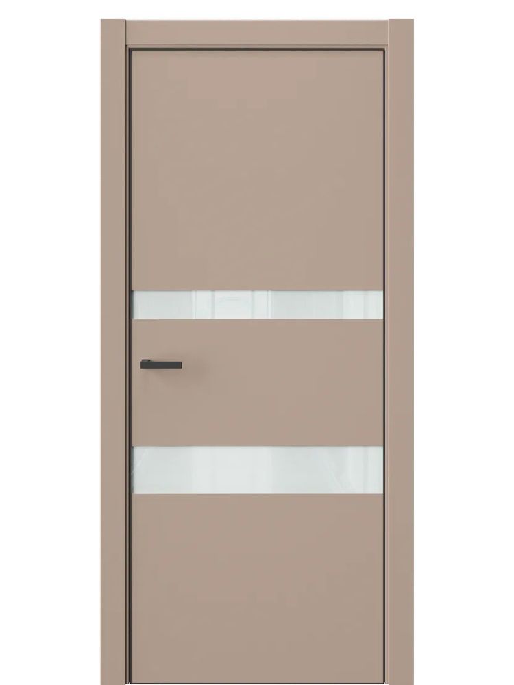 Двери WestStyle  "IN 16" Гляссе /Белое Lacobel /алюм.кромка  ДО