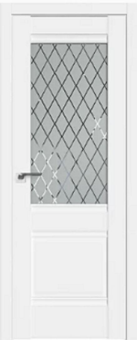 Межкомнатные двери царговые ЦДО 390 Белый Софт / Сатин  ДО