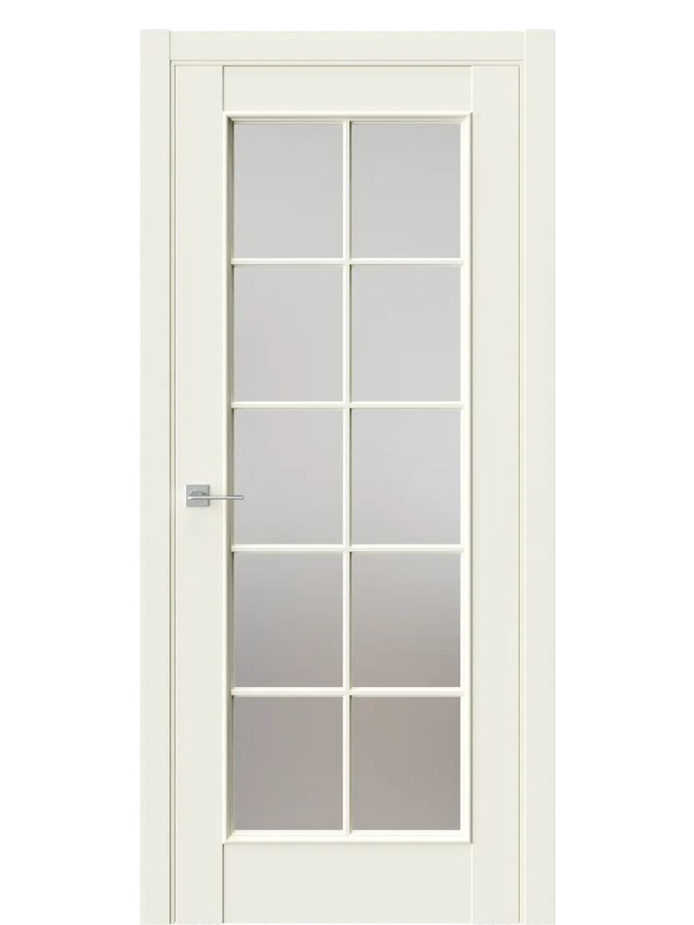 Двери WestStyle En 2 Emlayer бежевый / Белое Сатинат  ДО