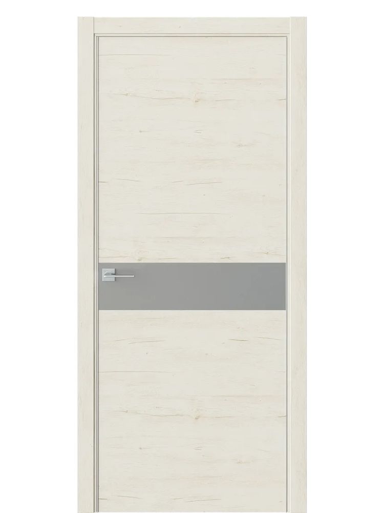 Двери WestStyle  "IN 1" Дуб Джентл /Зеркало сатин графит /алюм.кромка ДО