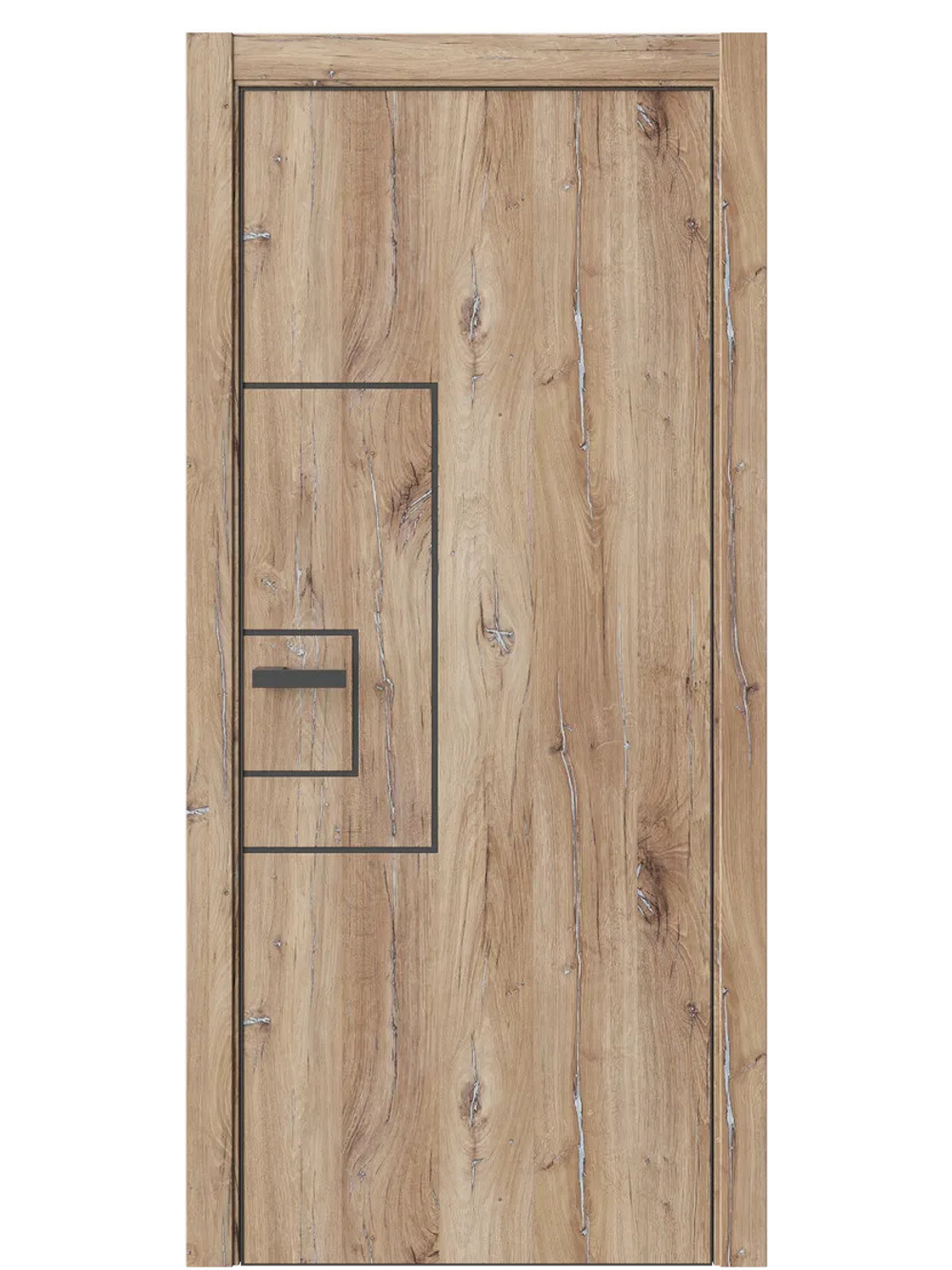 Двери WestStyle  "IN 41" Дуб Флагстафф /алюм.кромка  ДГ