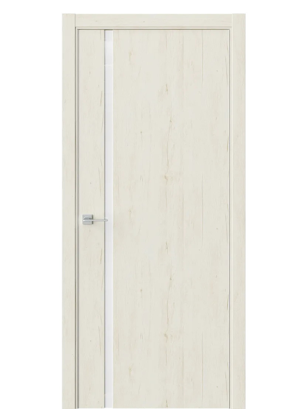 Двери WestStyle  "IN 36" Дуб Джентл /Аляска Lacobel /алюм.кромка ДО