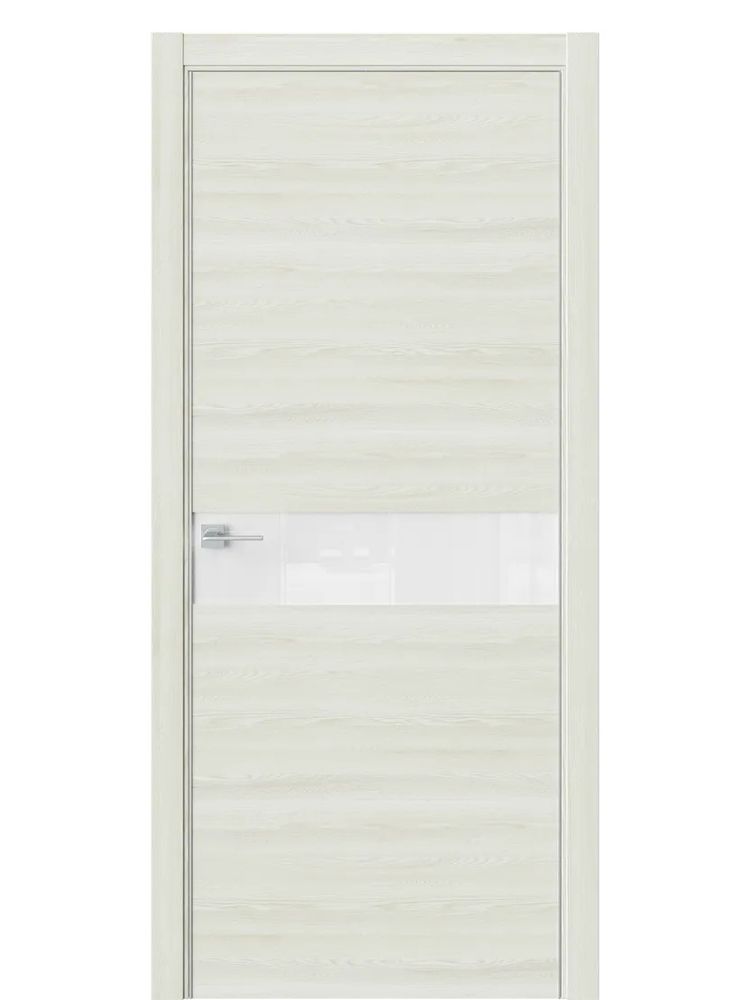 Двери WestStyle  "IN 1" Клен Крем /Аляска Lacobel /алюм.кромка  ДО