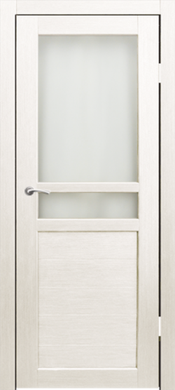 Межкомнатные двери SYNERGY "Фьяно" ДО Дуб молочный (пескоструй/28 стекло)