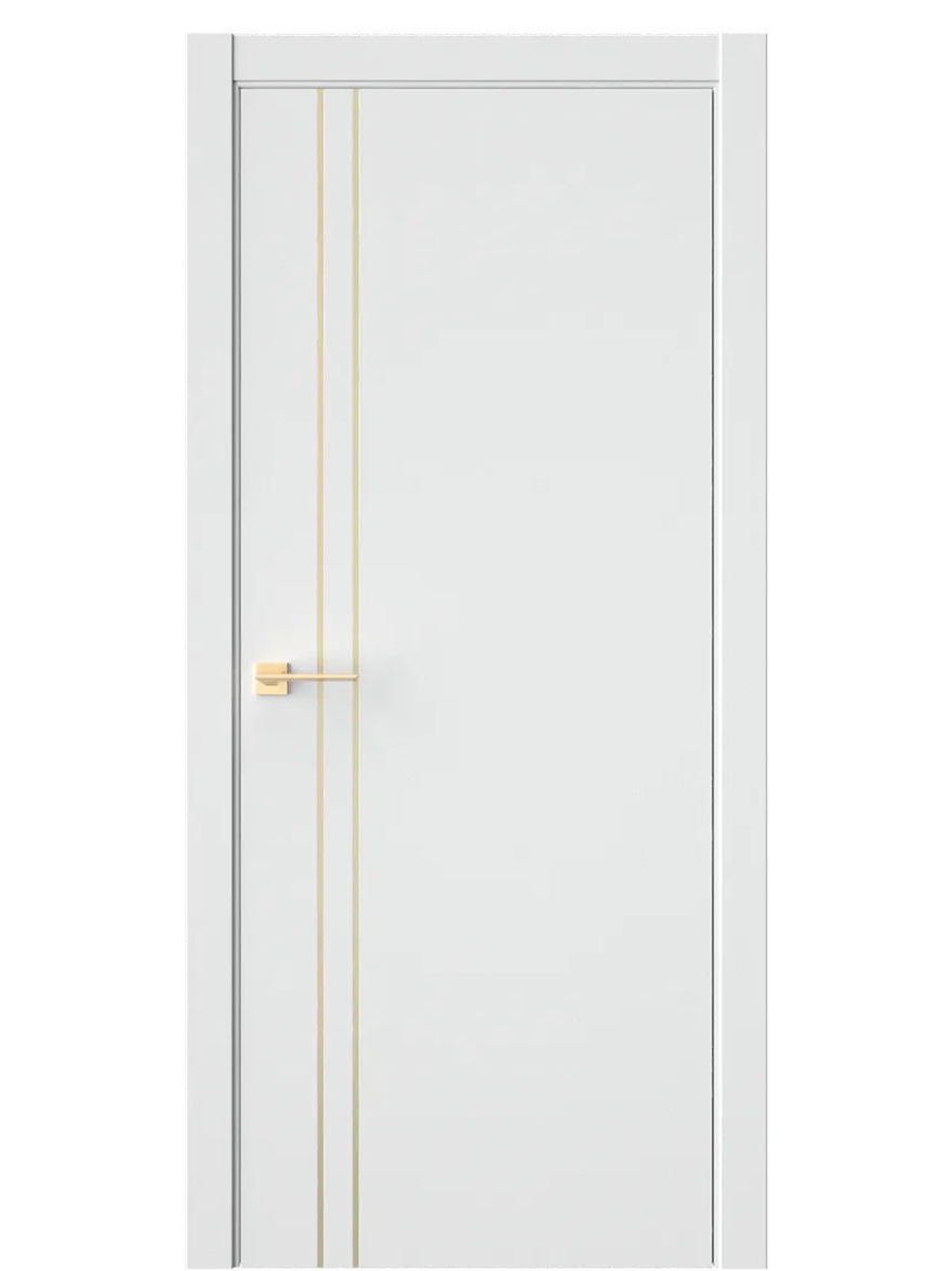 Двери WestStyle  MODERNO 40 Белая Вуаль /молдинг  ДГ