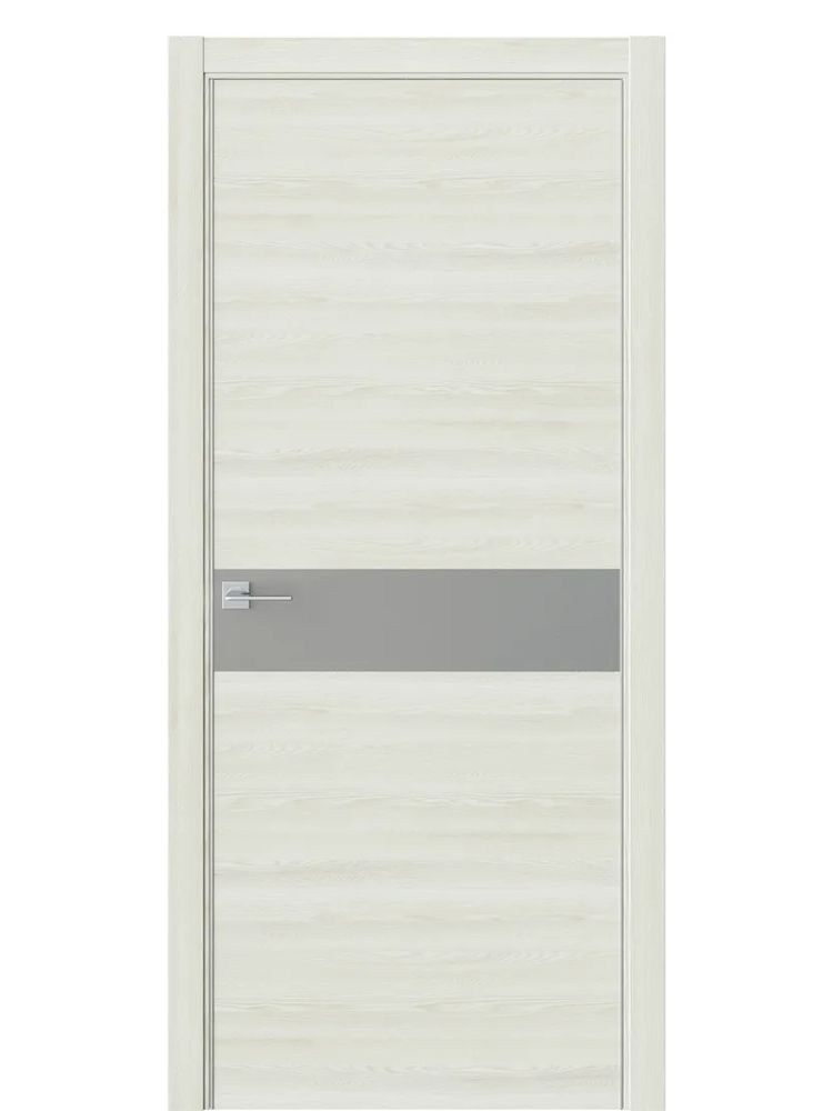 Двери WestStyle  "IN 1" Клен Крем /Зеркало сатин графит /алюм.кромка  ДО