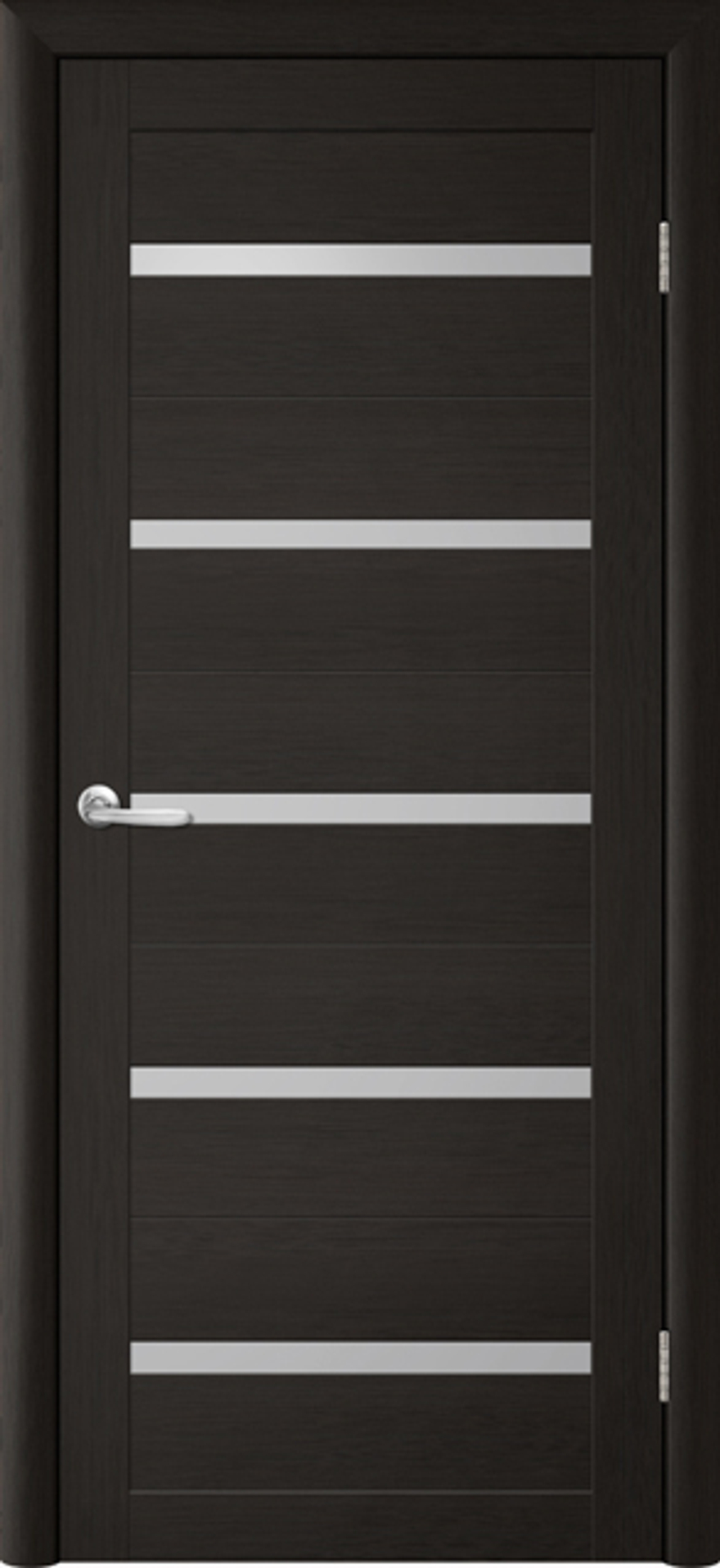 Межкомнатные двери ALBERO "Т-2" Лиственница Темная (ДО) Матовое белое