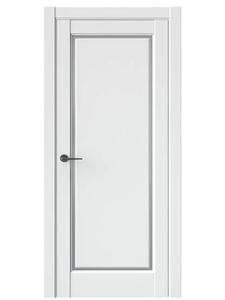 Двери WestStyle  LVT 1 Белая Вуаль/ Графит Сатинат ДО
