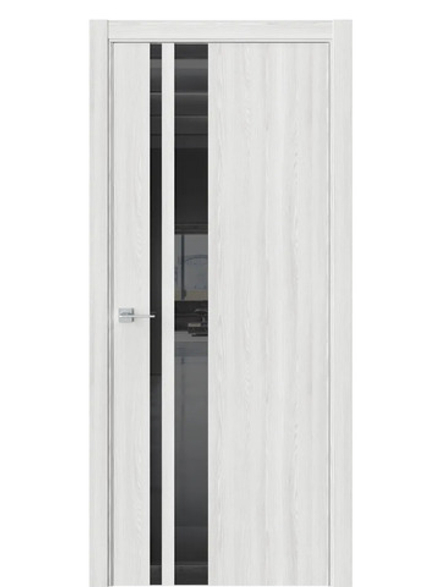 Двери WestStyle  "IN 38" Клен Айс /Чёрное Lacobel /алюм.кромка  ДО