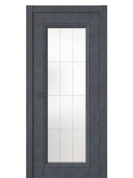 Двери WestStyle  Demiss 2  Бетон Маренго / белое сатинат ДО