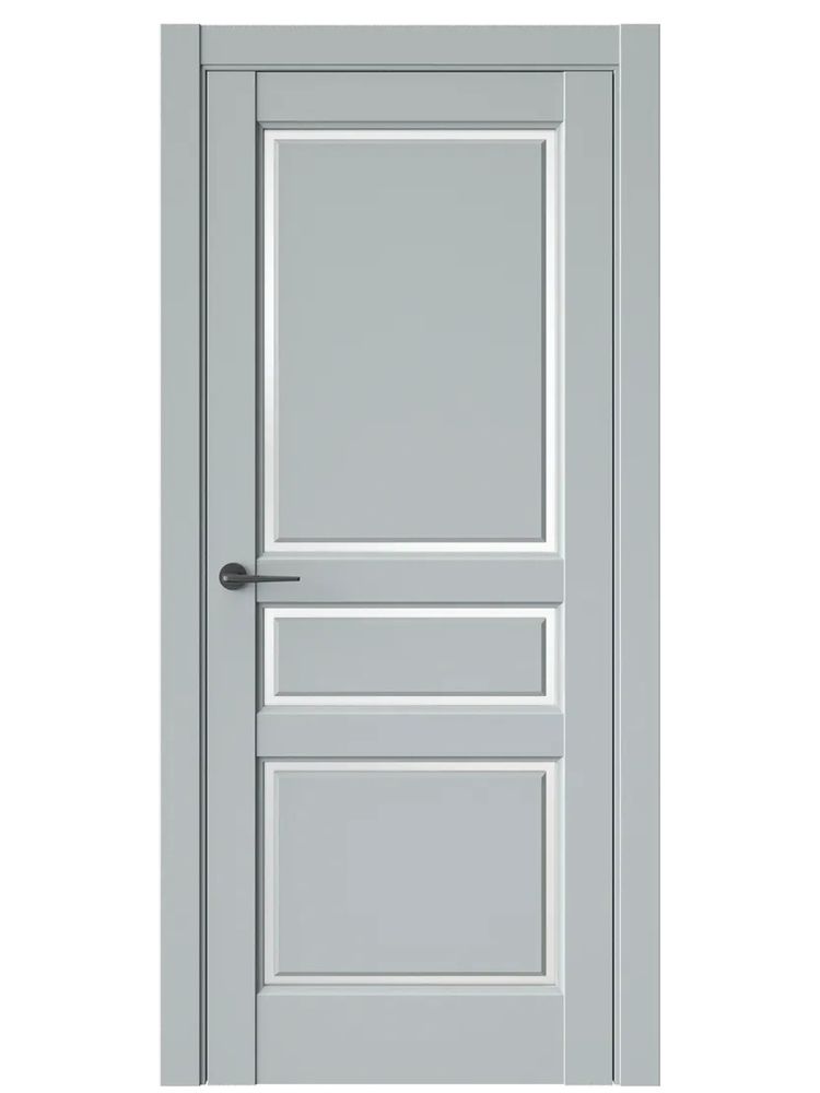 Двери WestStyle  LVT 5 Платиновый Дым/ Белое Сатинат ДО