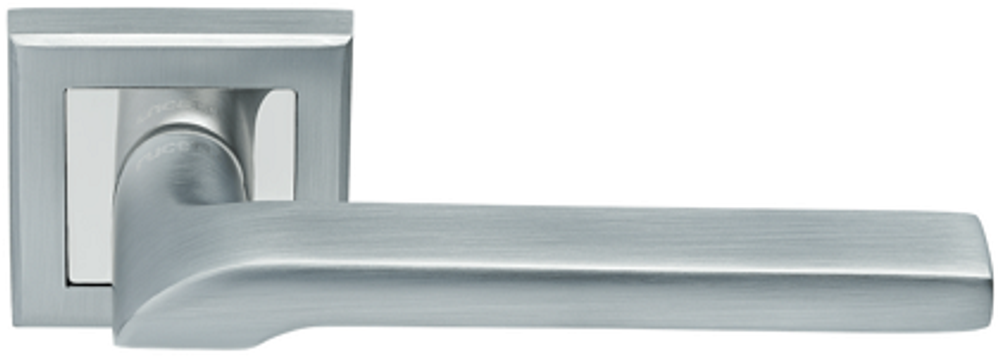 Дверные ручки rucetti rap 25-s sc/cp цвет - мат.хром/полир.хром