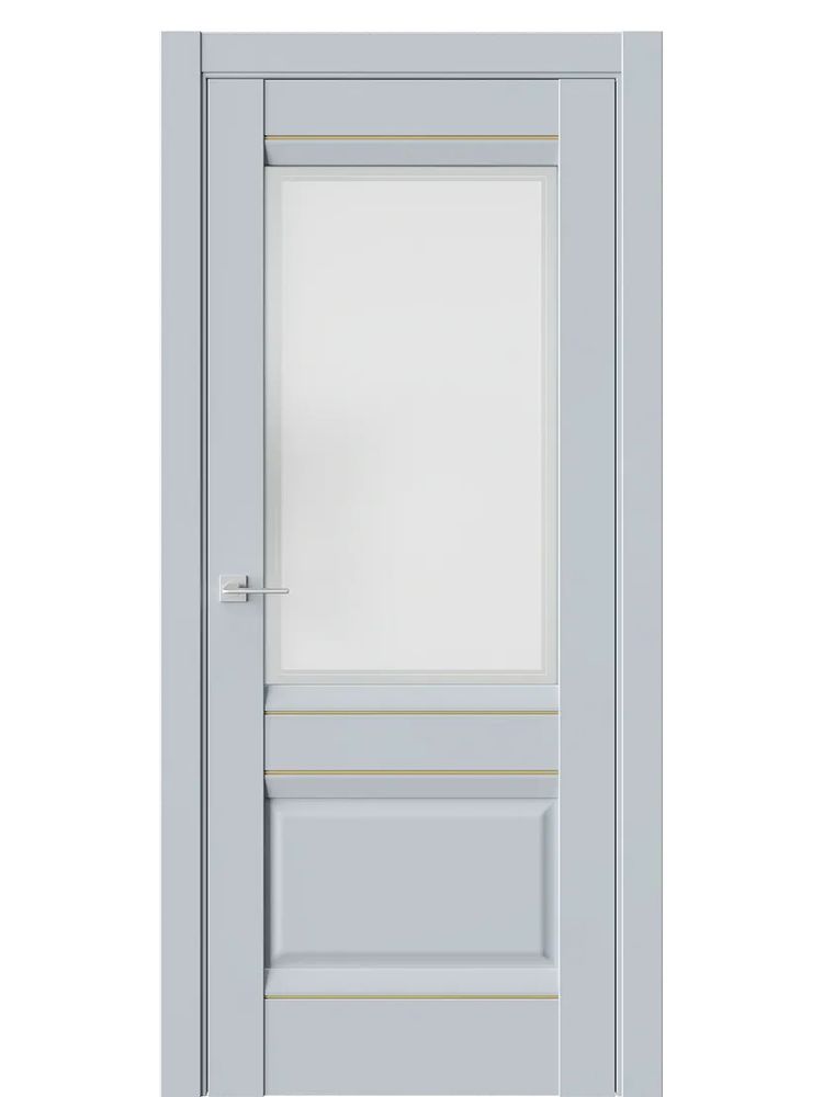 Двери WestStyle  PL11F Белая Ночь /Белое Сатинат /Молдинг ДО