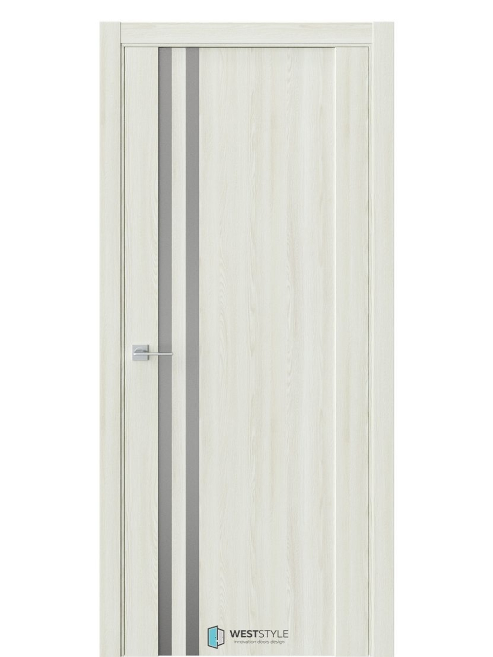 Двери WestStyle F29 Клён крем /Зеркало сатин графит  ДО