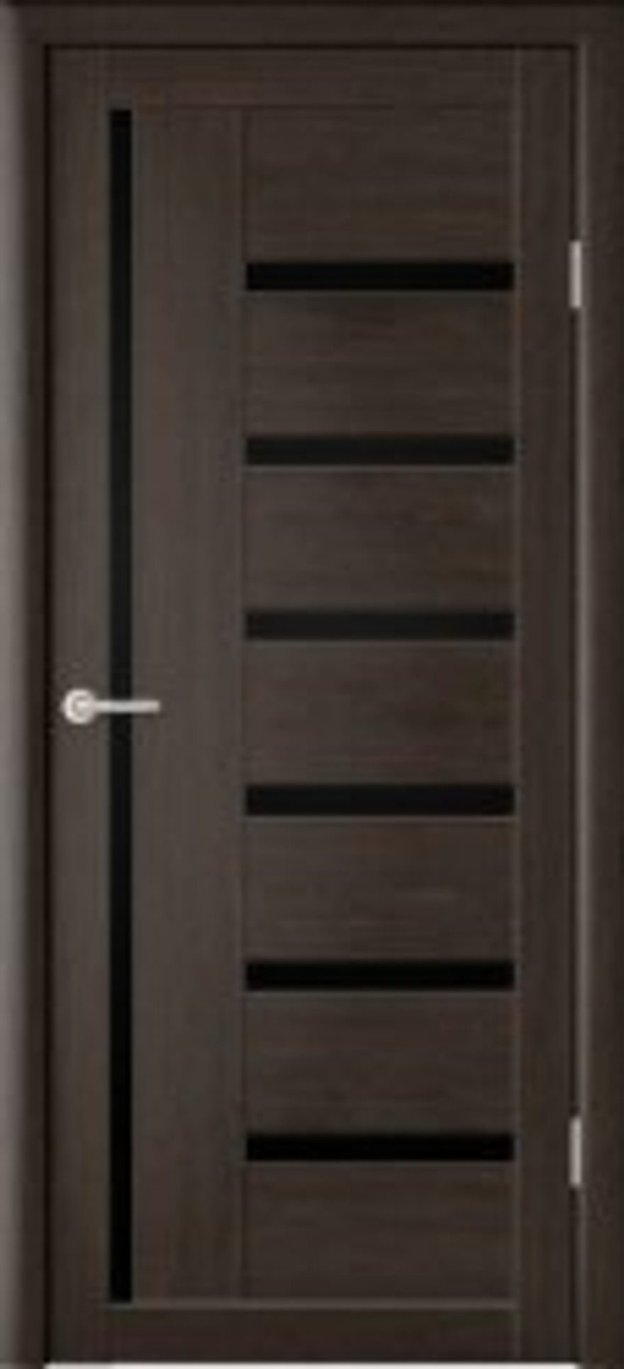 Межкомнатные двери ALBERO "Мадрид" Темный Кипарис (ДО) Черный акрилат