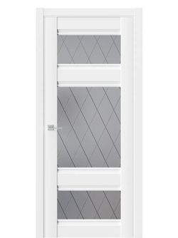 Двери WestStyle  "ChЕ 10" Emlayer Белый/ графит сатинат  ДО