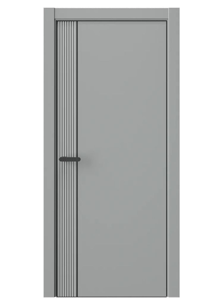 Двери WestStyle  "IN Flain 7" Серая Гавань /молдинг /алюм.кромка  ДГ