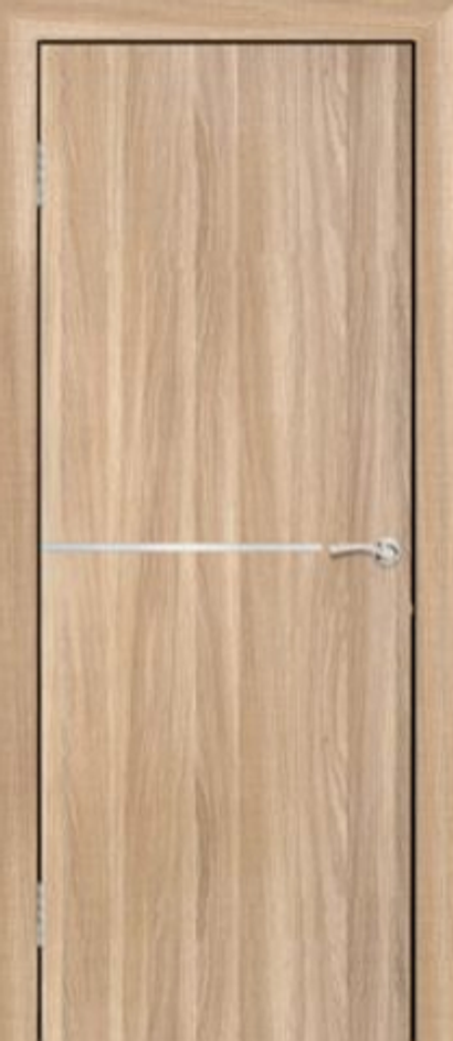 Межкомнатные двери ДУБРАВА Щитовые "ТЕХНО-1" Дуб Пацифик/черный молдинг