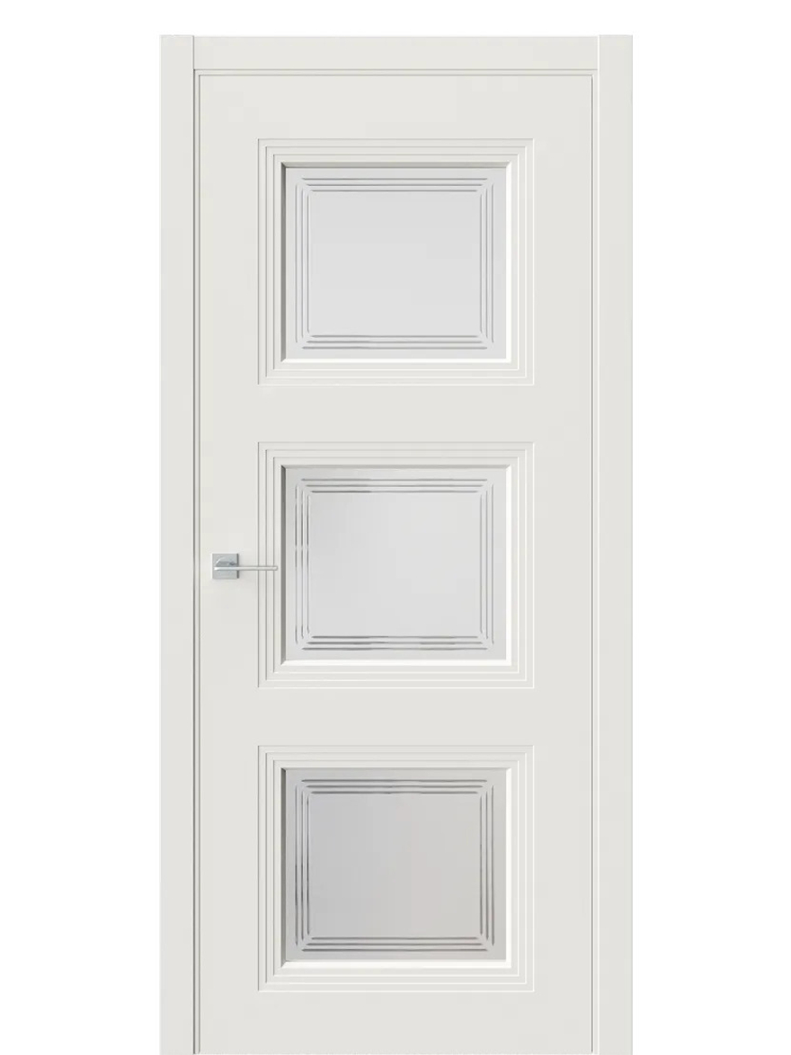 Двери WestStyle  Monte 6 RAL 9010 Бежевый /Белое Сатинат ДО