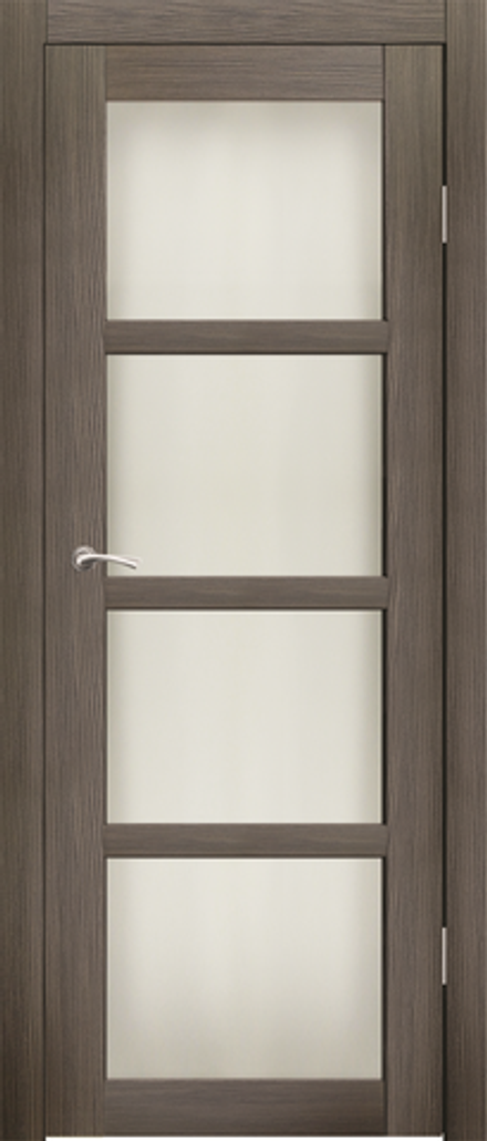 Межкомнатные двери SYNERGY "Трио" Акация темная (Сатинат матовое)