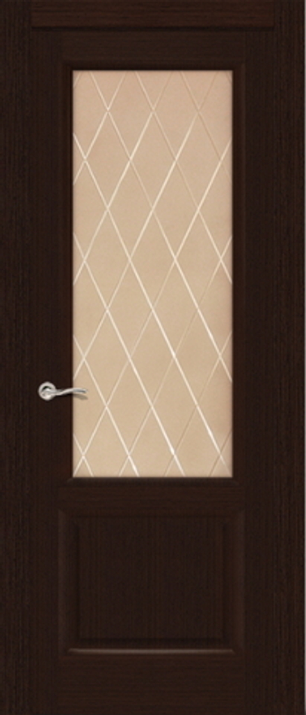 Межкомнатные двери СИТИДОРС «МАЛАХИТ-1 NEW PROFILE» Американский орех/Ромб белое (ДО)