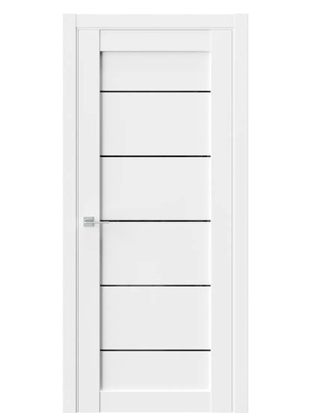 Межкомнатные двери WestStyle  RL 3 Emlayer Белый /Чёрное Lacobel ДО