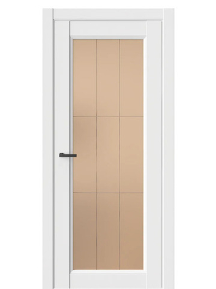 Двери WestStyle Enika 2 Emlayer белый /Бронза Сатинат  ДО