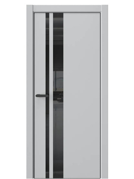 Двери WestStyle  "IN 38" Агатовое Сияние /Чёрное Lacobel /алюм.кромка  ДО