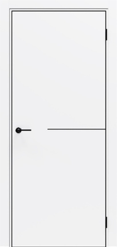 Межкомнатные двери PORTIKA Porta-50.1 B Alaska/ABS кромка с 4-х сторон (черная).