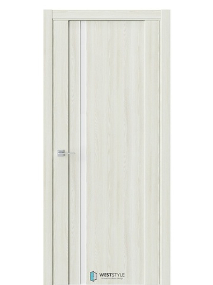 Двери WestStyle F30 Клён крем /Белое Lacobel  ДО