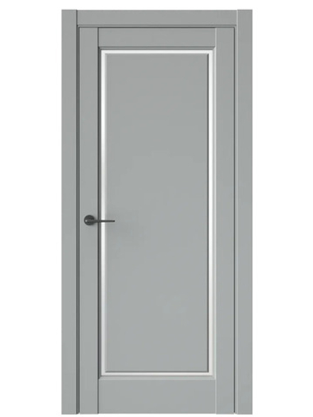 Двери WestStyle  LVT 1 Серая Гавань/ Белое Сатинат ДО