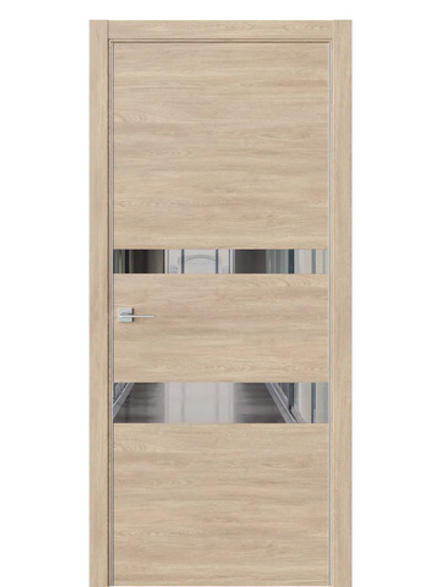 Двери WestStyle  "IN 16" Брандо /Зеркало Графит /алюм.кромка ДО