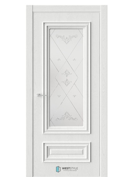 Двери WestStyle KB4 Н Дуб винта /белое сатинат  ДО