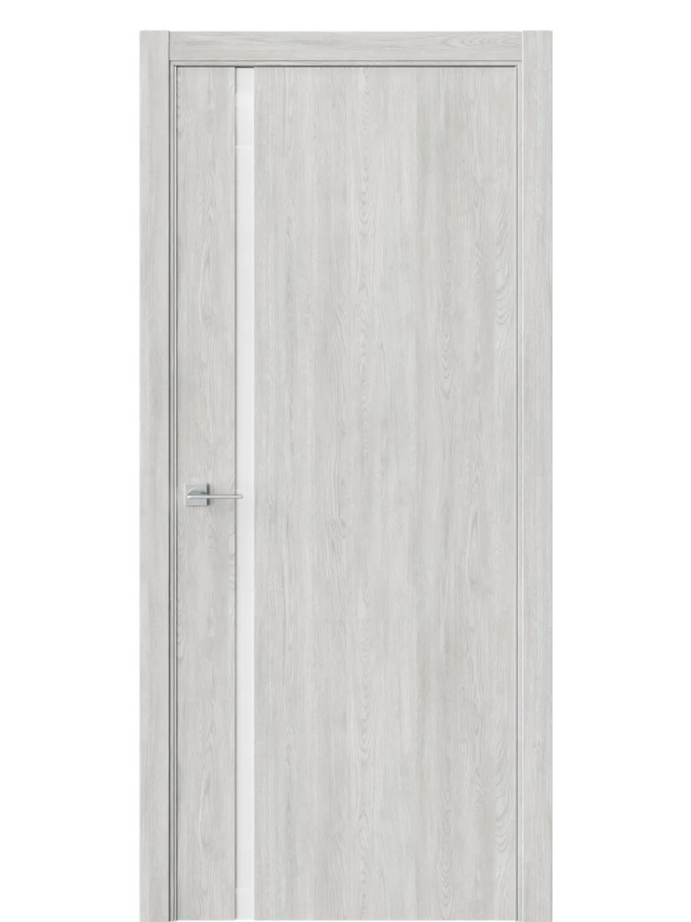 Двери WestStyle  "IN 36" Дуб Оксфорд /Аляска Lacobel /алюм.кромка  ДО