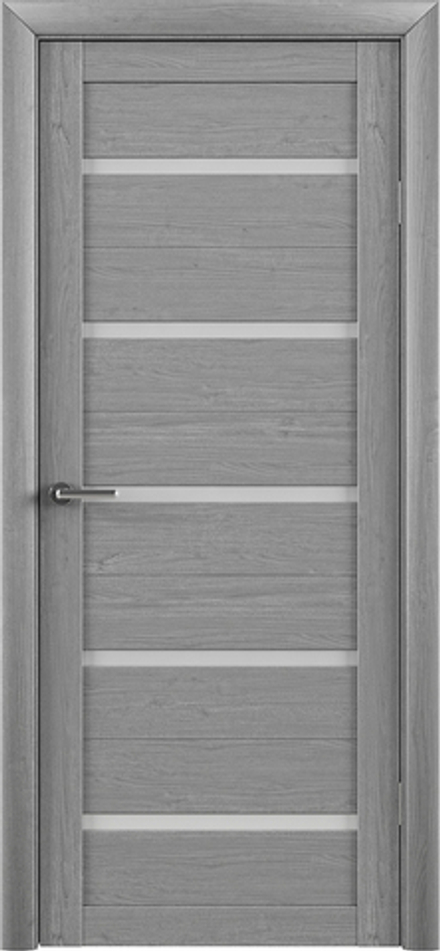 Межкомнатные двери ALBERO "Т-2" Ясень Дымчатый (ДО) Матовое белое