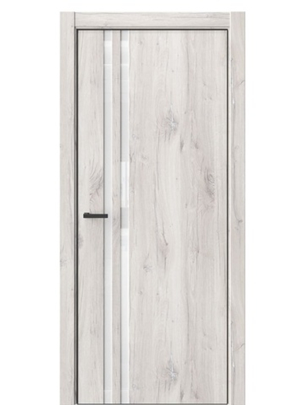 Двери WestStyle  "IN 37" Дуб Джуно /Аляска Lacobel /алюм.кромка  ДО