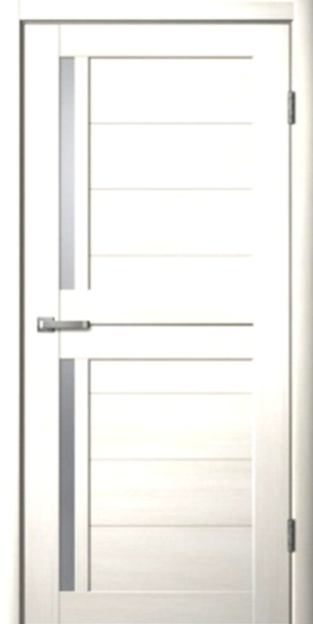 Межкомнатные двери царговые "ЦДО 09" Риф белый/Сатин ДО