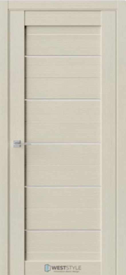 Межкомнатные двери WestStyle "Q12" (RE6) Лиственница крем/Белое сатинат ДО