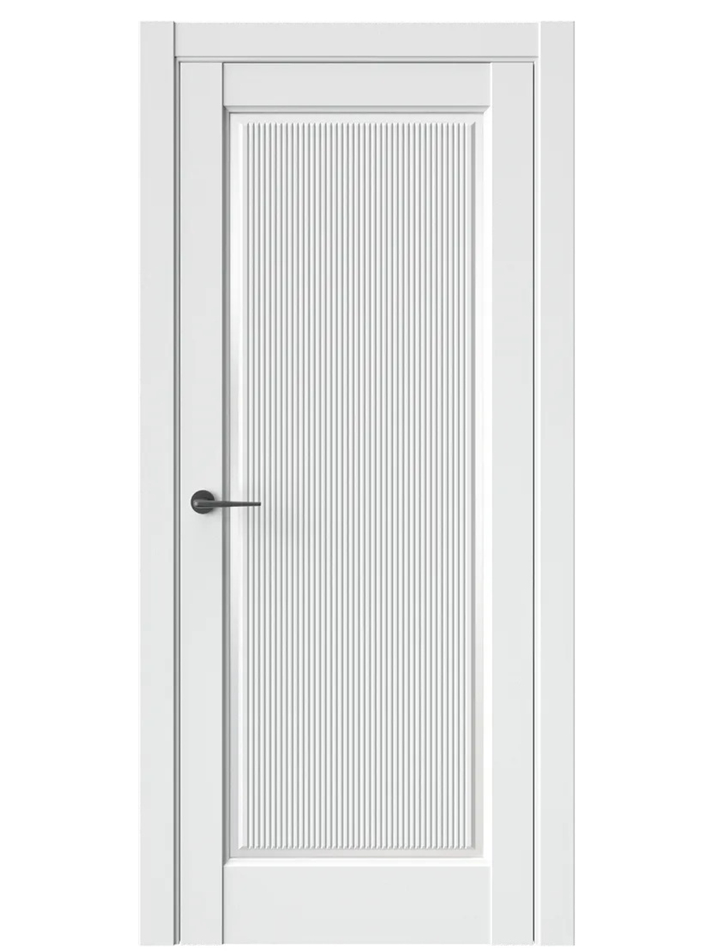 Двери WestStyle  LVT 1 FL Белая Вуаль/ Белое Сатинат ДО