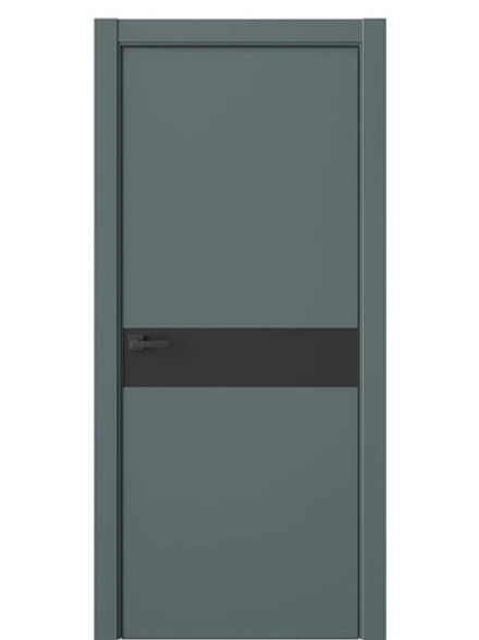 ДВЕРИ WestStyle  "IN 1" Нефритовый Сад /Черное сатин Matelac /алюм.кромка  ДО