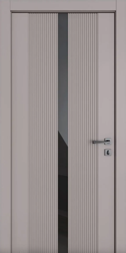 Межкомнатные двери ДВЕРНАЯ ЛИНИЯ "Модерн" Пано Серый Бархат/Серое зеркало ДО