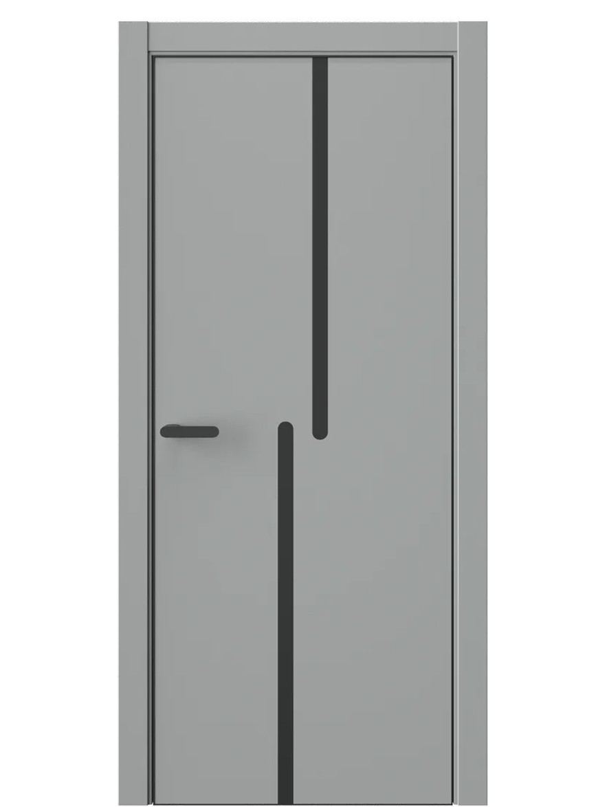 Двери WestStyle  "IN М2.2" Серая Гавань /молдинг /алюм.кромка  ДГ
