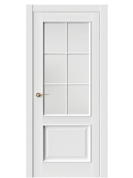 Двери WestStyle En 6 Emlayer белый / Белое Сатинат  ДО