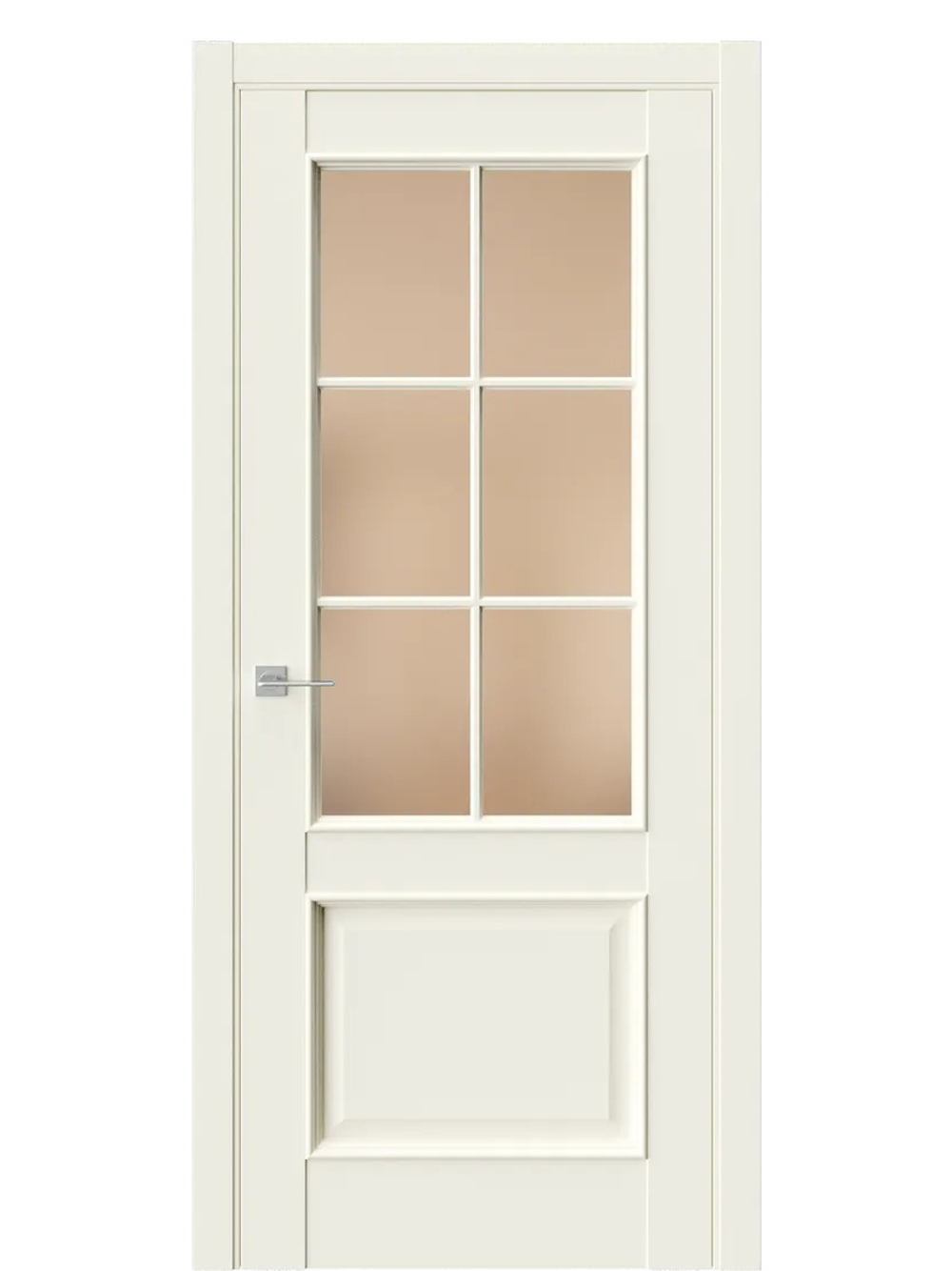 Двери WestStyle En 6 Emlayer бежевый / Бронза Сатинат  ДО