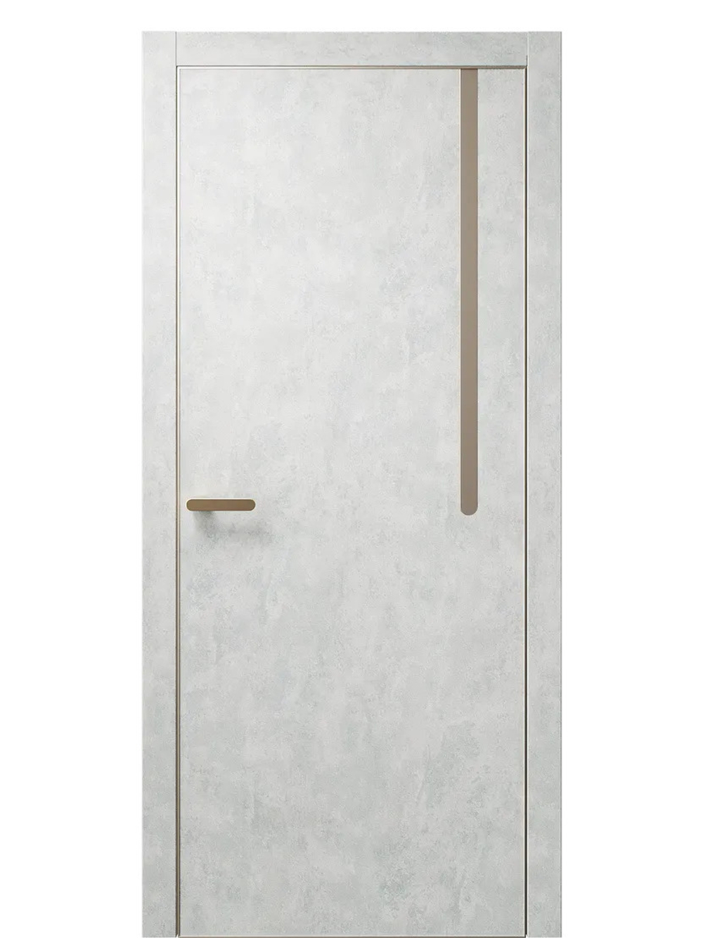 Двери WestStyle  "IN М1.2" Бетон Смоки /молдинг /алюм.кромка  ДГ