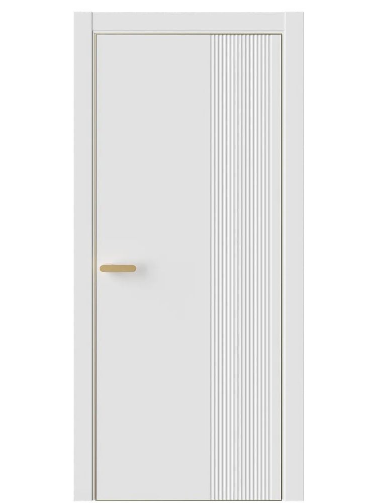 Двери WestStyle  "IN Flain 4" Белая Вуаль /алюм.кромка  ДГ