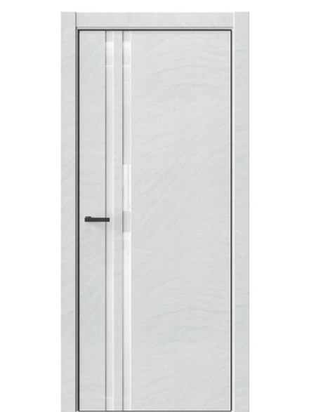 Двери WestStyle  "IN 37" Стоунлайн Лайт /Аляска Lacobel /алюм.кромка ДО