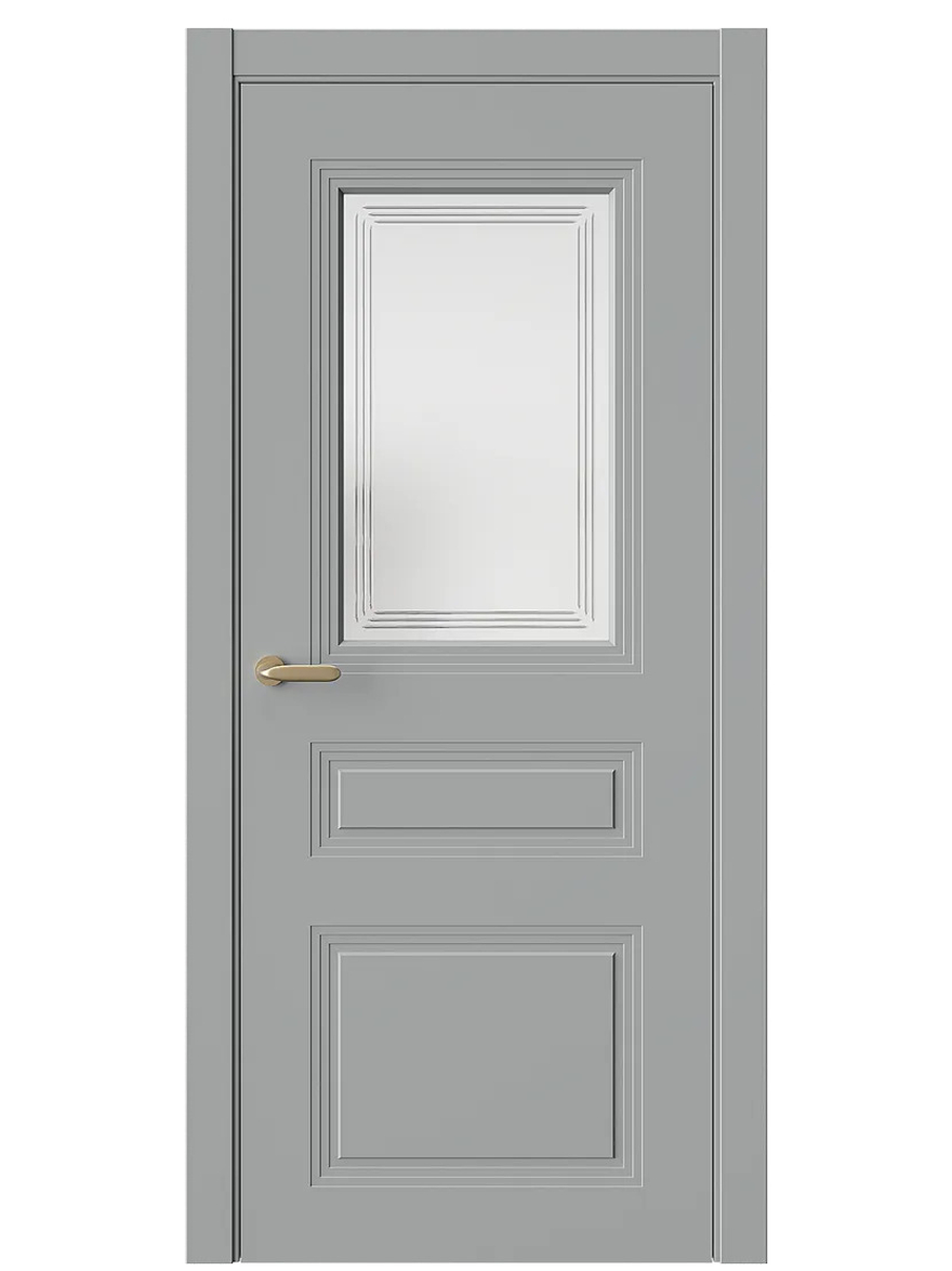 Двери WestStyle  Monte 8 Серая Гавань /Белое Сатинат ДО